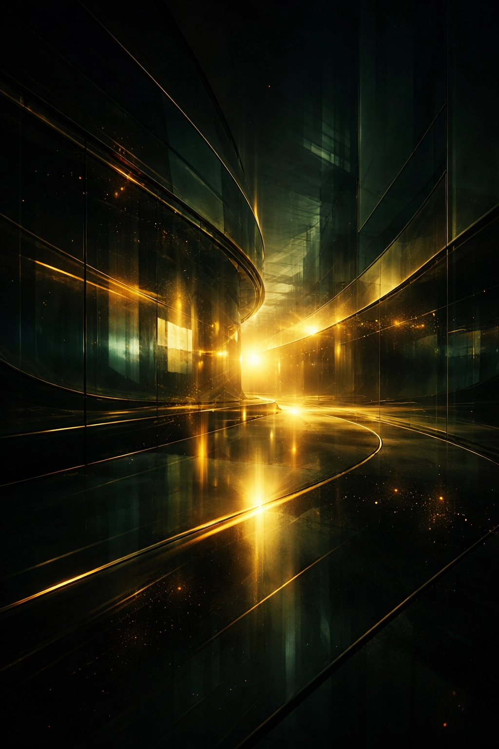 Professional team collaboration illustration with golden lighting